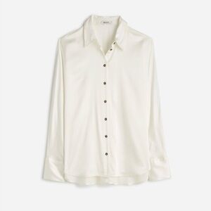 Madewell Satin Button Down Shirt NWT